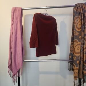 Chic Burgundy Women's Blouse